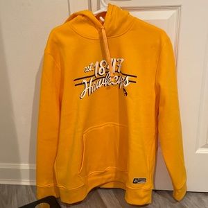 Authentic Iowa Hawkeyes Gold Yellow and Black hoodie sweatshirt